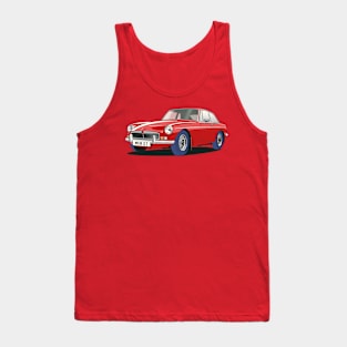 MGB GT Vintage Car in Flame Red Tank Top